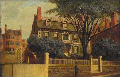 The Hancock House, oil painting by Charles Furneaux, Charles Furneaux